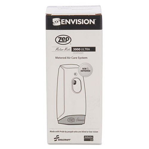 AbilityOne 4510014264187, SKILCRAFT, Zep Meter Mist 3000 Odor Control Dispenser, 3.25"x 3.63" x 10.5", White