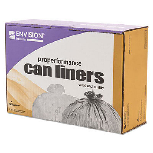AbilityOne 8105015574972, SKILCRAFT High Density Coreless Roll Can Liners, 30 gal, 10 mic, 30" x 37", Natural, Perforated Roll, 500/Box