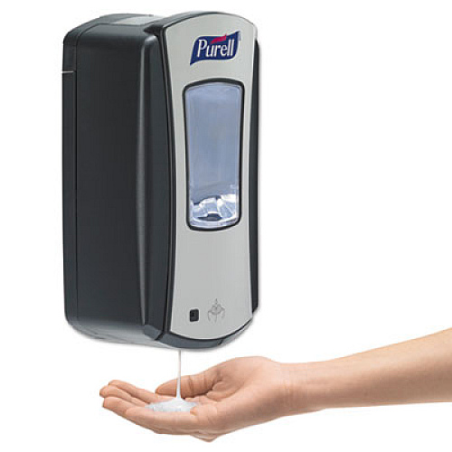 PURELL LTX-12 Touch-Free Dispenser, 1,200 mL, 5.75 x 4 x 10.5, Black/Chrome (192804)