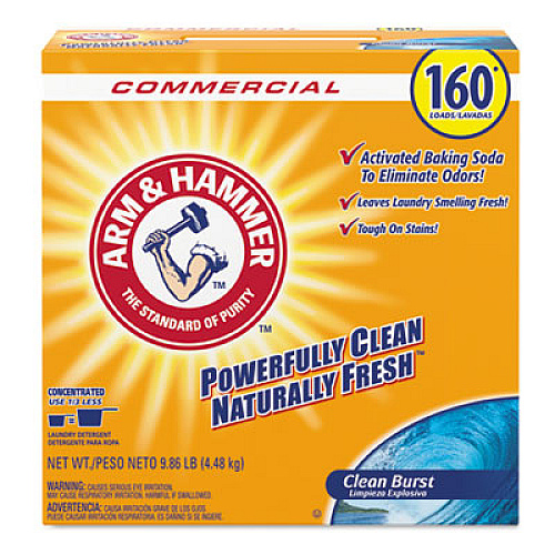 Arm & Hammer Powder Laundry Detergent, Clean Burst, 9.86 lb Box, 3/Carton (3320000109)