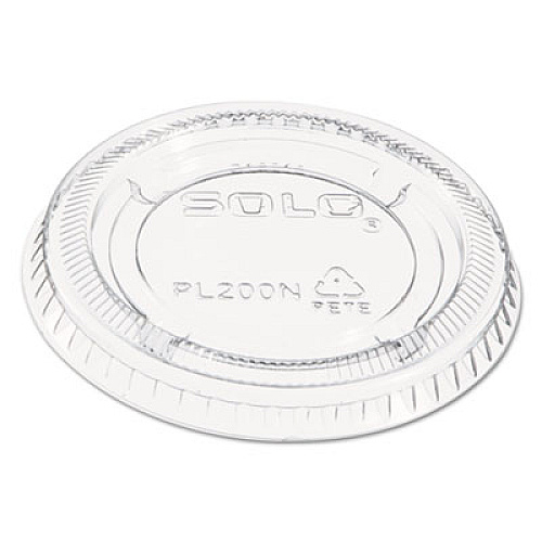 Dart Portion/Souffle Cup Lids, Fits 1.5 oz to 2.5 oz Portion Cups, Plastic, Clear, 2,500/Carton (PL200N)