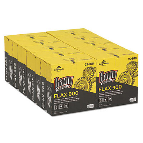 Brawny Professional FLAX 900 Heavy Duty Cloths, 9 x 16 1/2, White, 72/Box, 10 Box/Carton (29608)