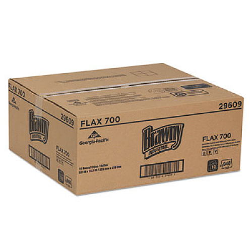 Brawny Professional FLAX 700 Medium Duty Cloths, 9 x 16 1/2, White, 94/Box, 10 Box/Carton (29609)