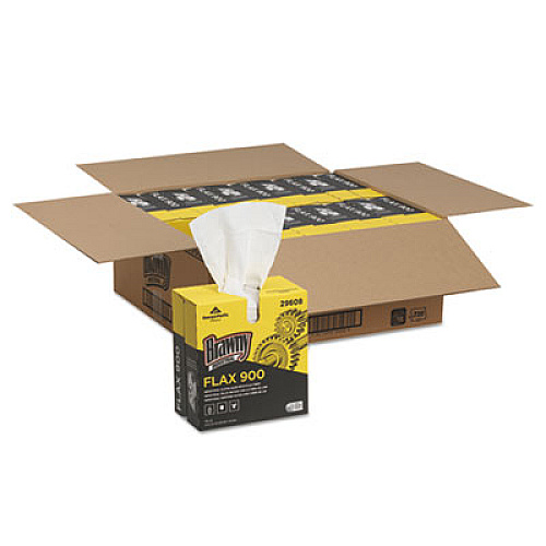 Brawny Professional FLAX 900 Heavy Duty Cloths, 9 x 16 1/2, White, 72/Box, 10 Box/Carton (29608)