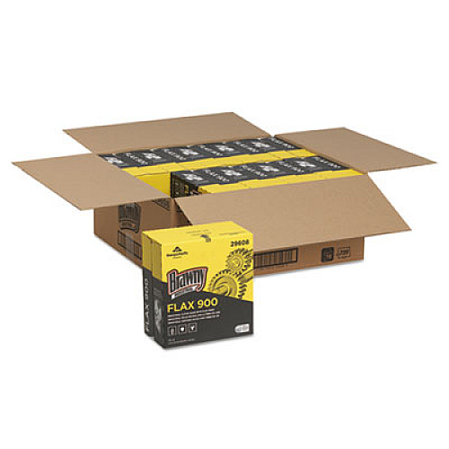 Brawny Professional FLAX 900 Heavy Duty Cloths, 9 x 16 1/2, White, 72/Box, 10 Box/Carton (29608)