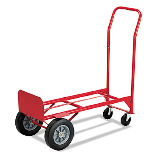 Safco Two-Way Convertible Hand Truck, 500 to 600 lb Capacity, 18 x 51, Red (4086R)