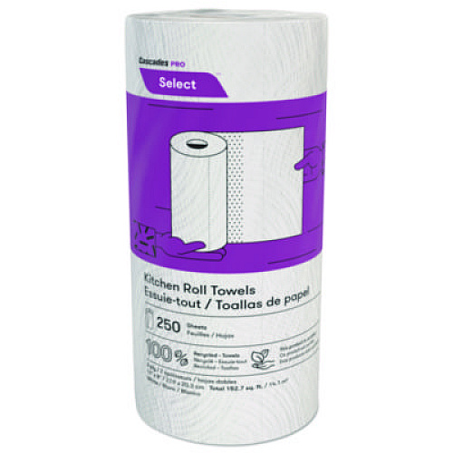 Cascades PRO Select Kitchen Roll Towels, 2-Ply, 8 x 11, 250/Roll, 12/Carton (K250)