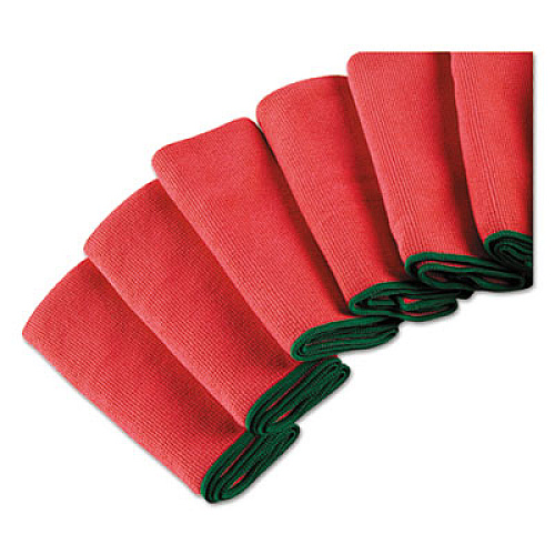 WypAll Microfiber Cloths, Reusable, 15 3/4 x 15 3/4, Red, 6/PK, 4 PK/CT (83980)