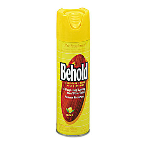 Ecolab Professional Behold Furniture Polish, Lemon Scent, 16 oz Aerosol Spray, 6/Carton (6196406)