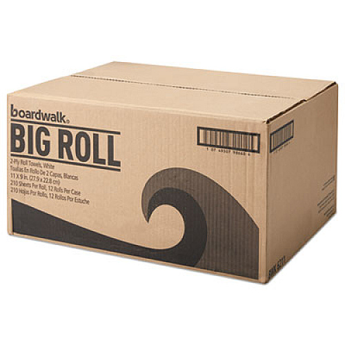 Boardwalk Kitchen Roll Towel Office Pack, 2-Ply,White, 9" x 11", 210/Roll,12/Ct (BWK6271)