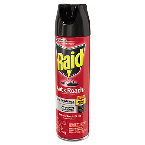 Raid Ant and Roach Killer, 17.5oz Aerosol, Outdoor Fresh, 12/Carton (669798)