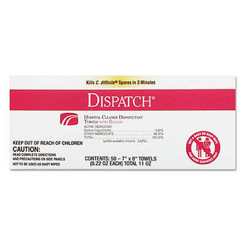 Clorox Healthcare 69101 Dispatch Hospital Cleaner Disinfectant Towels with Bleach
