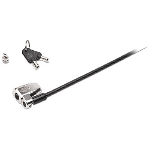 Kensington ClickSafe 2.0 Keyed Laptop Lock, 6ft Steel Cable, Silver, Two Keys (64435)