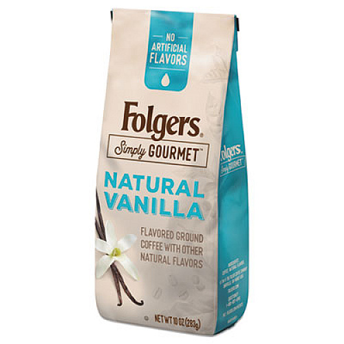 Folgers Simply Gourmet Coffee, Natural Vanilla, 10 oz (0000125)