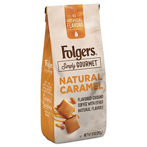 Folgers Simply Gourmet Coffee, Natural Caramel, 10 Oz (0000126)