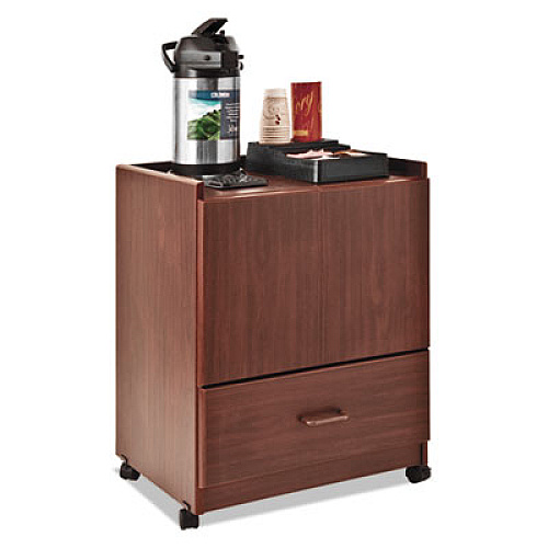 Vertiflex Mobile Deluxe Coffee Bar, 23w x 19d x 30.75h, Cherry (VF96033)