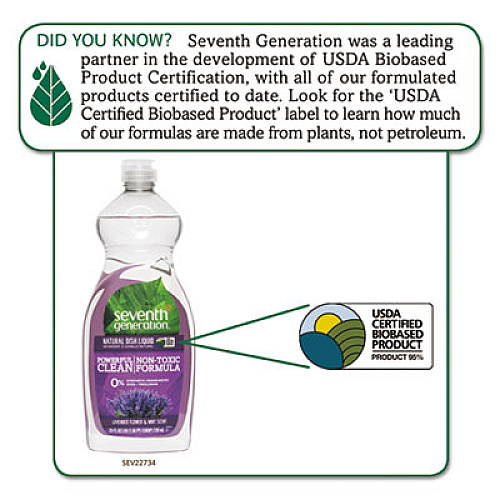 Seventh Generation NATURAL DISHWASHING LIQUID, LAVENDER FLORAL AND MINT, 25 OZ BOTTLE (22734EA)