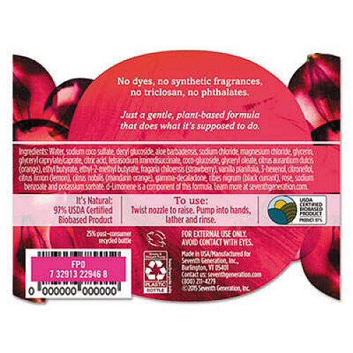 Seventh Generation 22946EA Natural Hand Wash