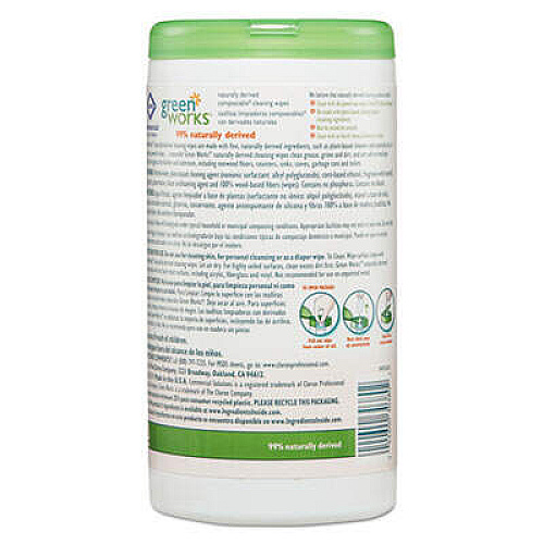 Green Works 30380 Compostable Cleaning Wipes