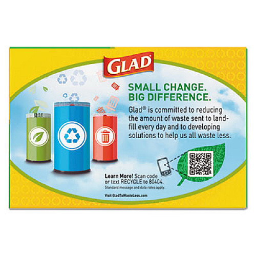 Glad Tall Kitchen Blue Recycling Bags, 13 gal, 0.9 mil, Blue, 180/Carton (78542)