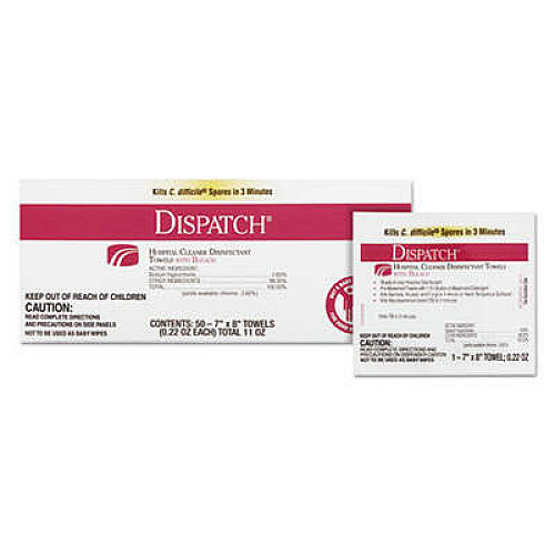 Clorox Healthcare 69101 Dispatch Hospital Cleaner Disinfectant Towels with Bleach