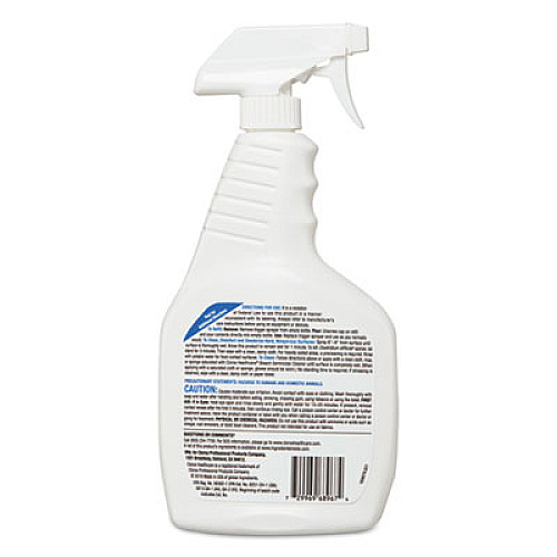 Clorox Healthcare Bleach Germicidal Cleaner, 22 oz Spray Bottle, 8/Carton (68967CT)