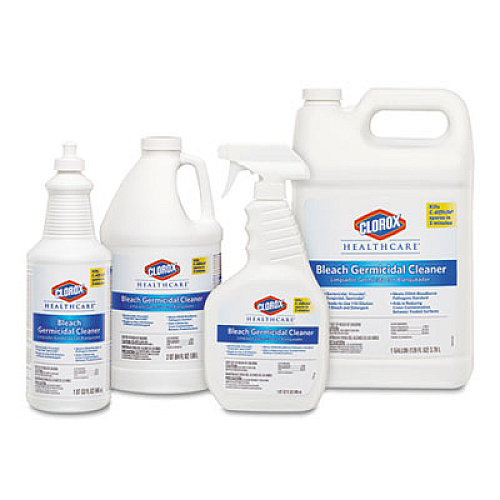 Clorox Healthcare Bleach Germicidal Cleaner, 22 oz Spray Bottle, 8/Carton (68967CT)