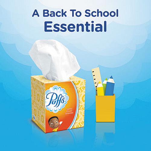 Puffs Facial Tissue, 2-Ply, White, 64 Sheets/Box (84405BX)