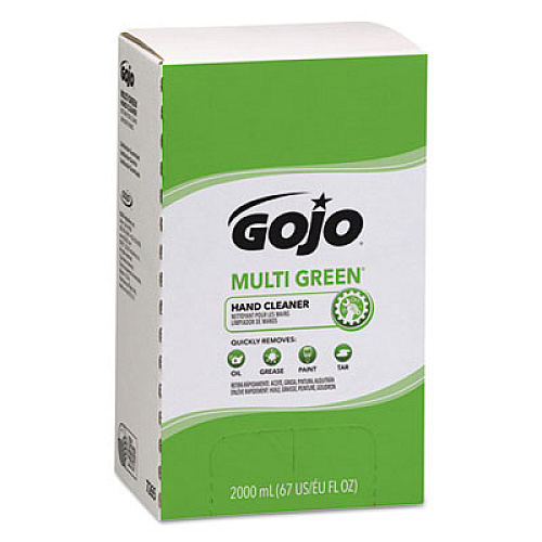 GOJO MULTI GREEN Hand Cleaner, Refill for PRO TDX Push Style Dispenser, Citrus Solvent with Natural Pumice, 2,000 mL, 4/Carton (7265)