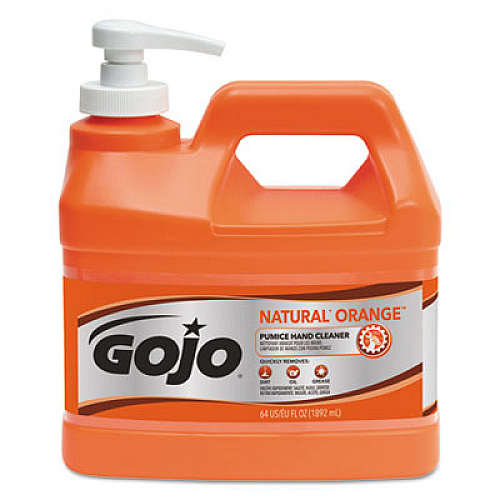 GOJO NATURAL ORANGE Pumice Hand Cleaner, Citrus Scent, 0.5 gal (095804)