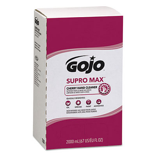 SUPRO MAX Heavy Duty Hand Cleaner, Refill for GOJO PRO TDX 2000 Dispenser, Cherry Fragrance, 2,000 mL, 4/Carton (728204)