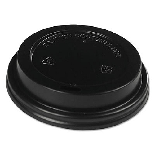Boardwalk Hot Cup Lids, Fits 10 oz to 20 oz Hot Cup, Plastic, Black, 1,000/Carton (HOTBL1020)