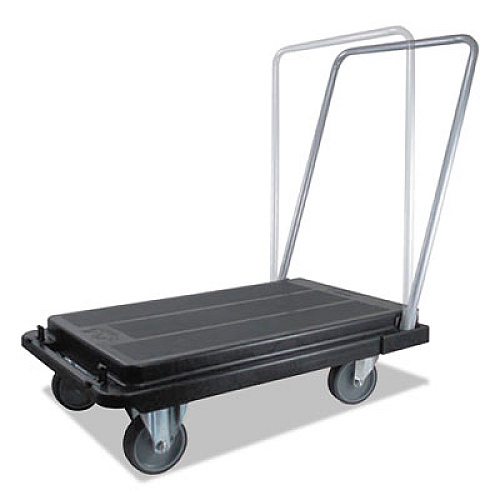deflecto Heavy-Duty Platform Cart, 300 lb Capacity, 21 x 32.5 x 37.5, Black (CRT550004)