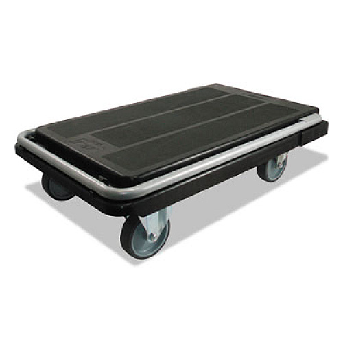 deflecto Heavy-Duty Platform Cart, 300 lb Capacity, 21 x 32.5 x 37.5, Black (CRT550004)