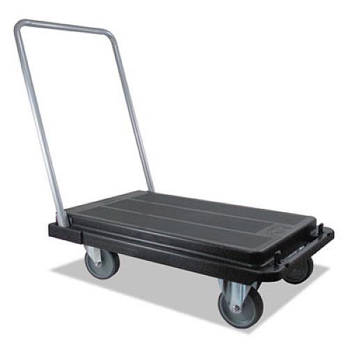 deflecto Heavy-Duty Platform Cart, 300 lb Capacity, 21 x 32.5 x 37.5, Black (CRT550004)