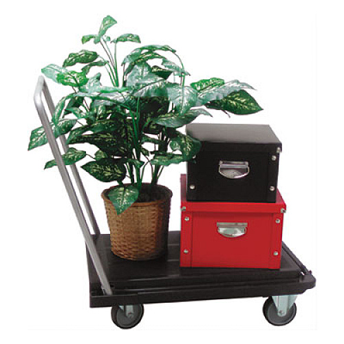 deflecto Heavy-Duty Platform Cart, 300 lb Capacity, 21 x 32.5 x 37.5, Black (CRT550004)