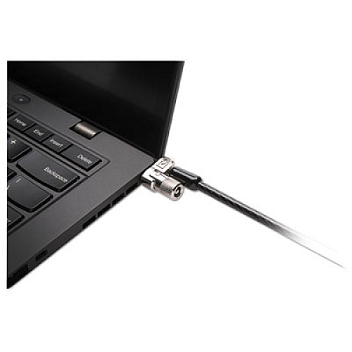 Kensington MicroSaver 2.0 Keyed Laptop Lock, 6 ft Steel Cable, Silver, 2 Keys (65020)