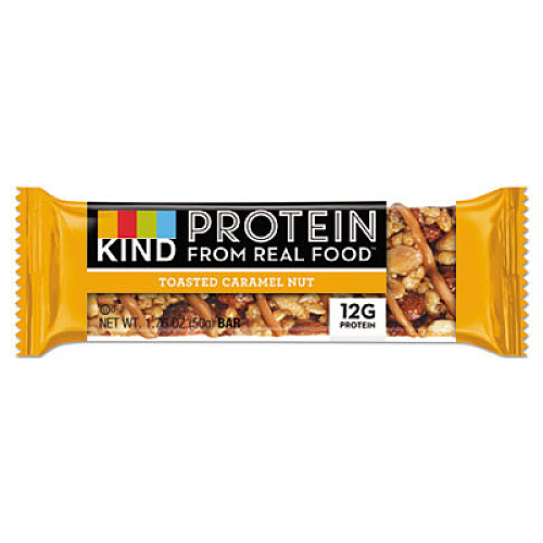 KIND Protein Bars, Toasted Caramel Nut, 1.76 oz, 12/Pack (26041)