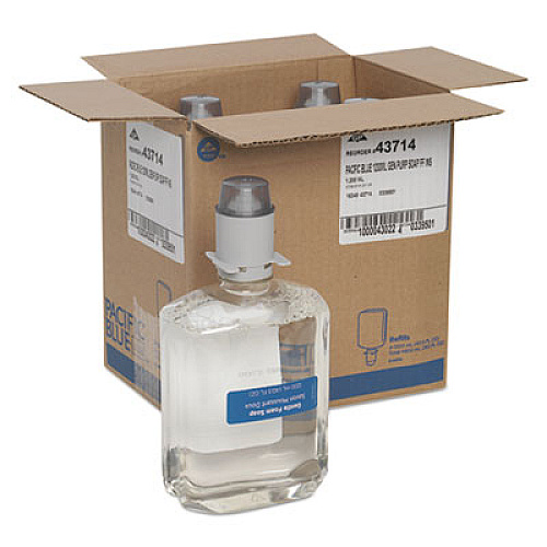 Georgia Pacific Professional Pacific Blue Ultra Foam Soap Manual Dispenser Refill, Fragrance-Free, 1,200 mL, 4/Carton (43714)