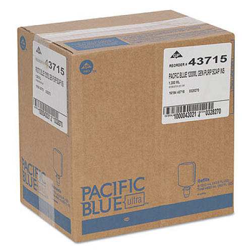 Georgia Pacific Professional Pacific Blue Ultra Foam Soap Manual Dispenser Refill, Pacific Citrus Scent, 1,200 mL, 4/Carton (43715)
