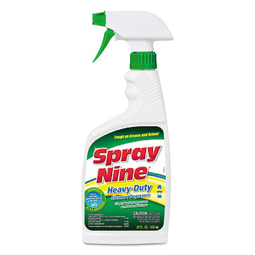 Spray Nine Heavy Duty Cleaner/Degreaser/Disinfectant, Citrus Scent, 22 oz Trigger Spray Bottle, 12/Carton (26825)