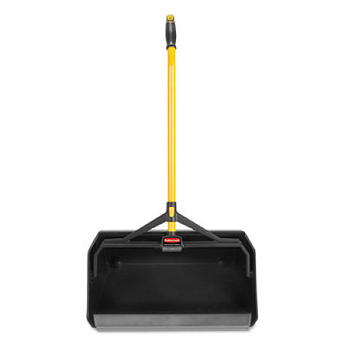 Rubbermaid Commercial Maximizer Heavy-Duty Stand Up Debris Pan, 20.44w x 29h, Plastic, Yellow/Black (2018781)