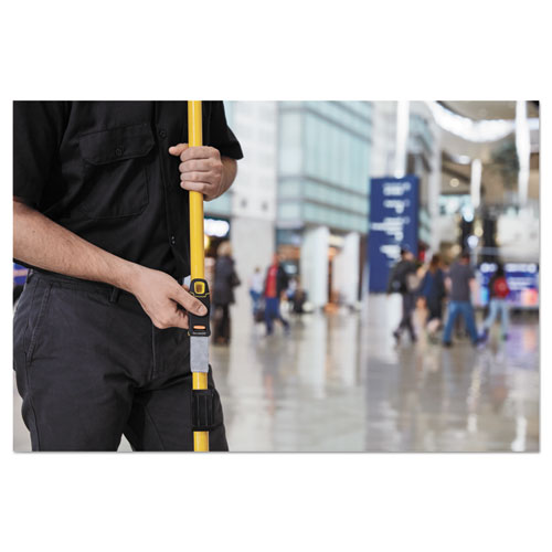 Rubbermaid Commercial MAXIMIZER DUST MOP FRAME WITH HANDLE AND SCRAPER, 36" X 5.5", YELLOW/BLACK (2018809)