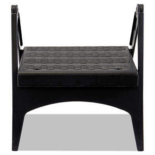 Adams Manufacturing QUIK-FOLD PLASTIC STEP STOOL, 1-STEP, ARCHED FOOT GUIDES, 13 X 13.5 X 12, BLACK (8530023731)