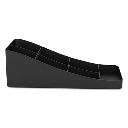 Mind Reader Trove Seven-Compartment Coffee Condiment Organizer, 7.75 x 16 x 5.25, Black (COMP7BLK)