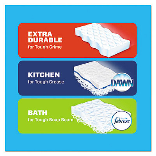 Mr. Clean MAGIC ERASER VARIETY PACK, 2.4" X 4.6", EXTRA DURABLE; BATH; KITCHEN, WHITE/BLUE, 6/PACK, 3 PACKS/CARTON (51098)