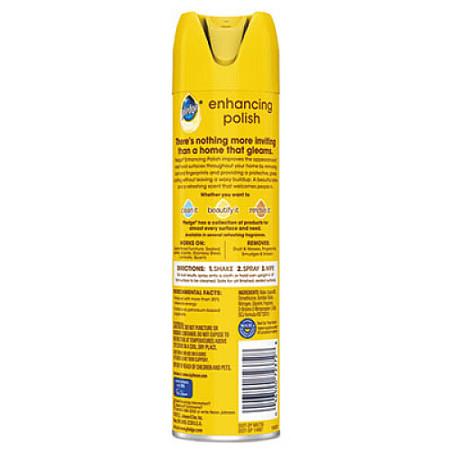 Pledge Furniture Polish, Lemon, 9.7 Oz, Aerosol, 12/carton (697831)