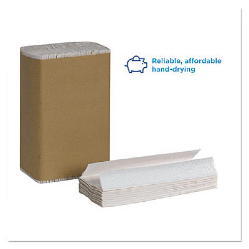 Georgia Pacific Professional Pacific Blue Basic C-Fold Paper Towel, 1-Ply, 10.1 x 12.7, White, 240/Pack, 10 Packs/Carton (25190)
