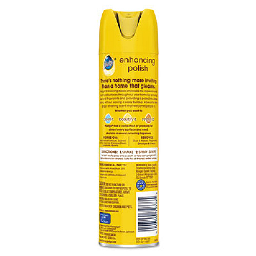 Pledge Furniture Polish, Orange Clean Scent, 9.7 oz Aerosol Spray (323148EA)