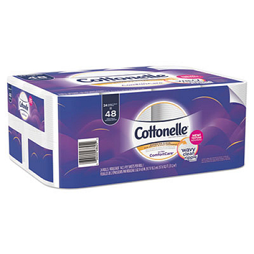 Cottonelle ULTRA COMFORTCARE TOILET PAPER, SOFT TISSUE, SEPTIC SAFE, 2 PLY, 142/ROLL, 24 ROLLS/PACK, 2 PACKS/CARTON (48625)